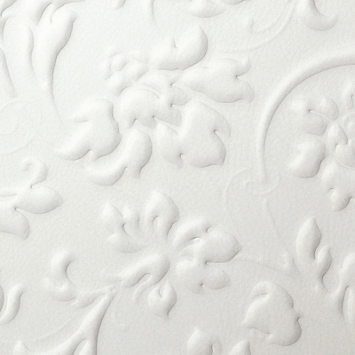 Panou decorativ 13473 FLORAL Baroque din piele 3D culoare oțel alb [1]