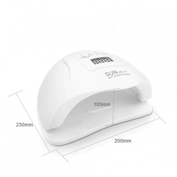 Lampa UV LED SUN X5 PLUS (72W, 36 Led-uri, Senzor, Display LCD) [4]