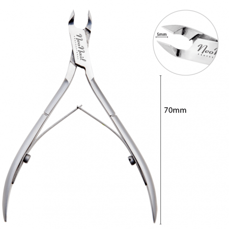 Cleste Cuticule Profesional, Otel Inoxidabil, 5 mm - NEONAIL [1]