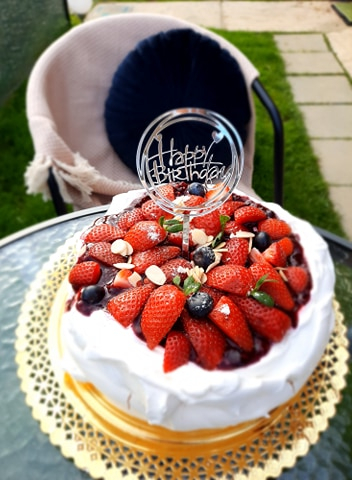 Topper Tort Happy Birthday Acadea Acrilic Argintiu [2]