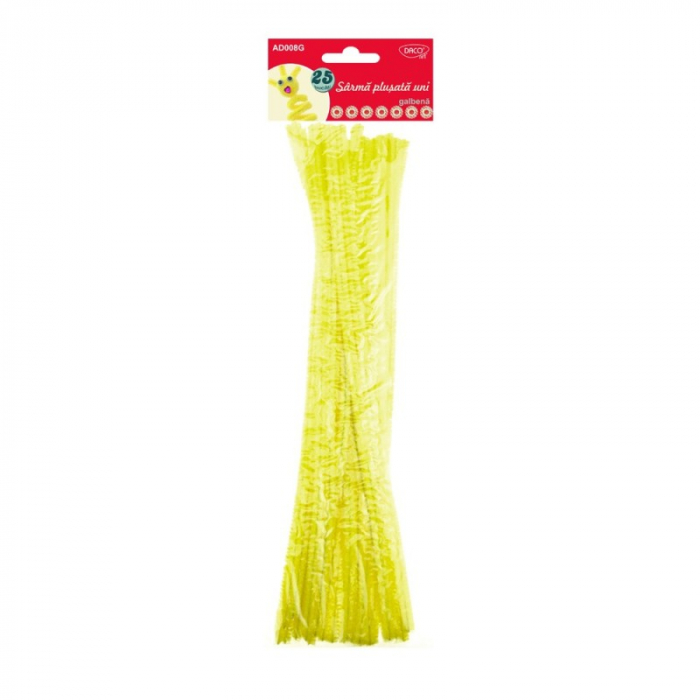 Accesorii craft - AD008G Sârmă plușată galben DACO [1]