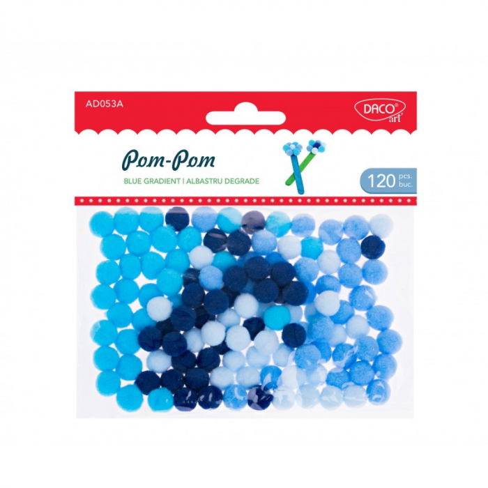 Accesorii craft - AD053 Pom-pom albastru degrade DACO [1]