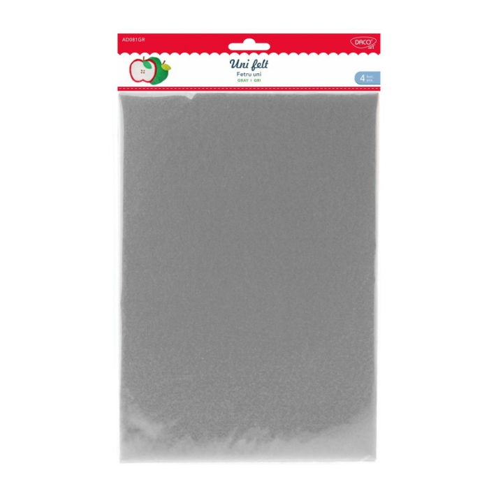 Accesorii craft - AD081GR Fetru Gri Set 4 DACO [1]