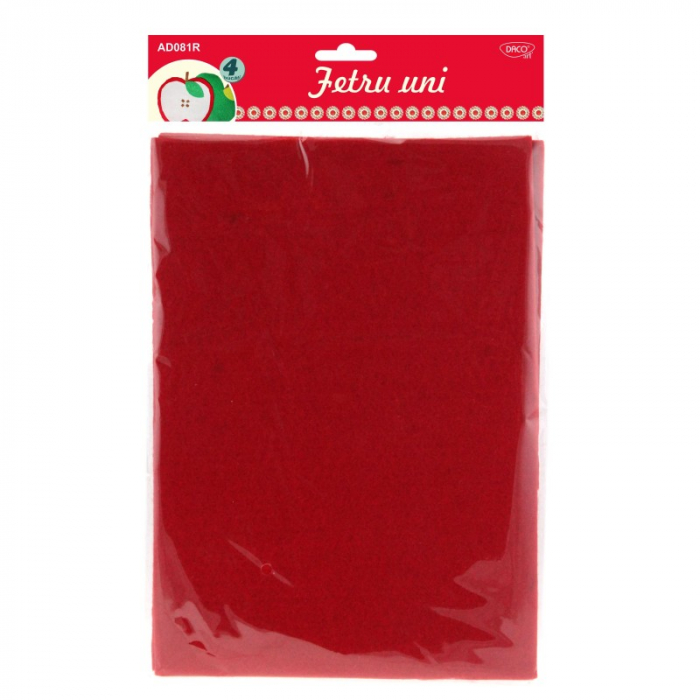 Accesorii craft - AD081R Fetru roșu Set 4 DACO [1]