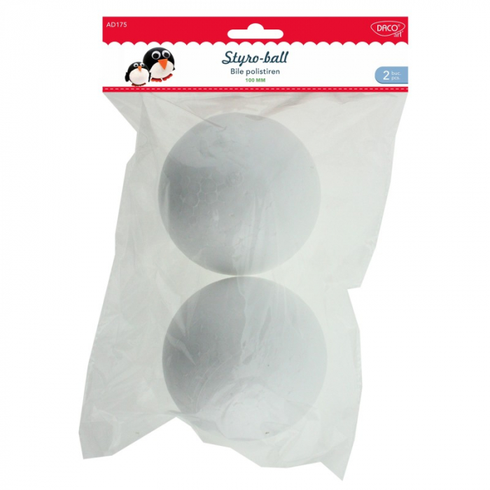 Accesorii craft - AD175 Bile polistiren Set 2, 10 cm DACO [1]