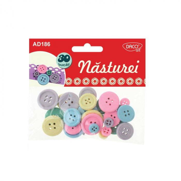 Accesorii craft - AD186 Năsturel Nasturi lemn DACO [1]