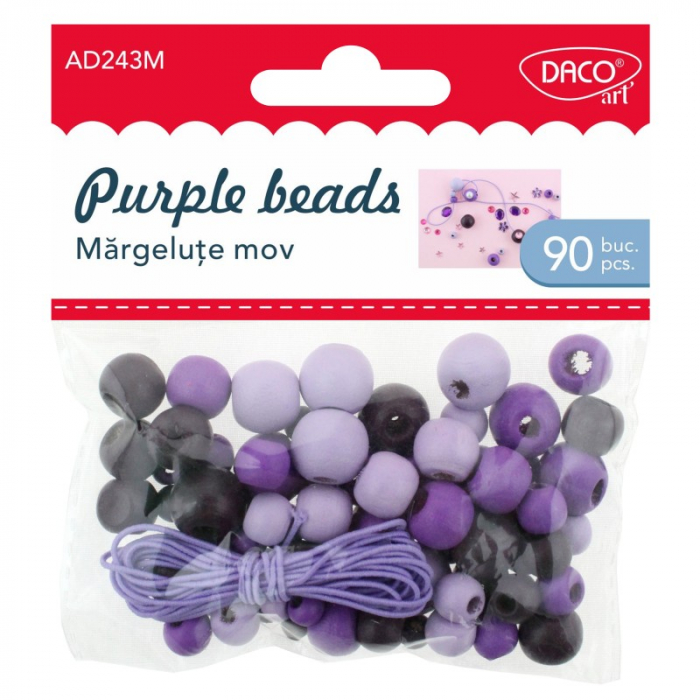 Accesorii craft - AD243 Mărgeluțe mov DACO [1]