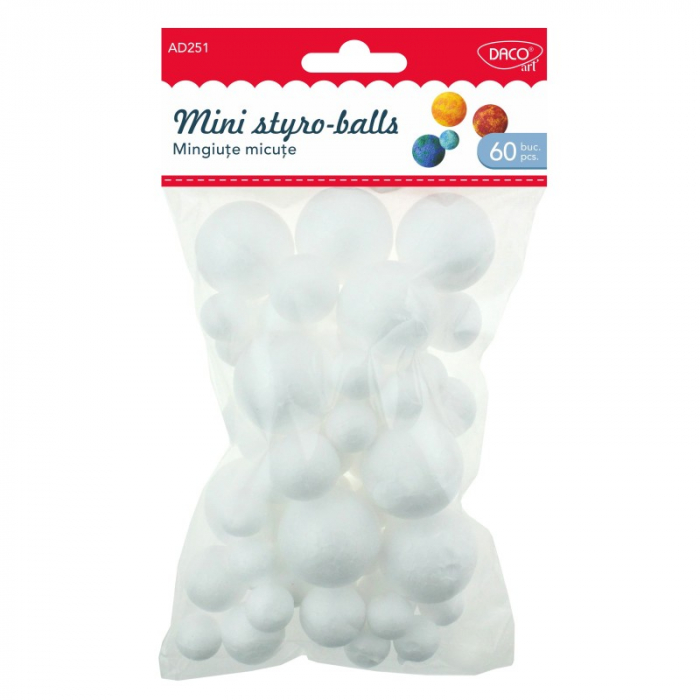 Accesorii craft - AD251 Mingiuțe micuțe din polistiren DACO [1]