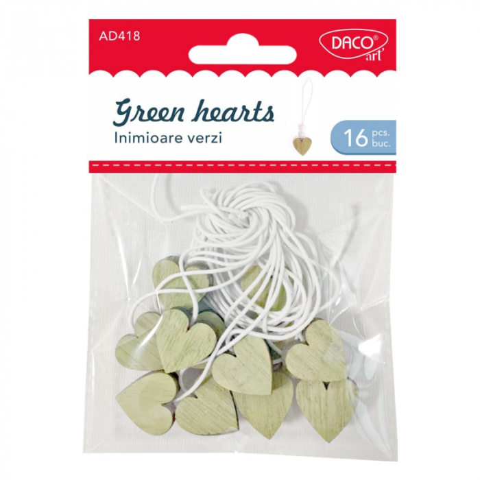 Accesorii craft - AD418 Inimioare verzi DACO [1]
