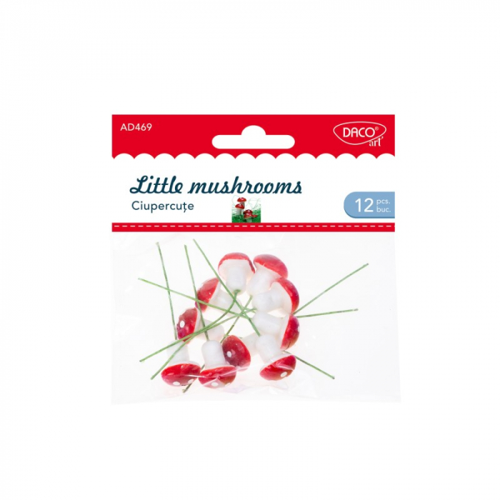 Accesorii craft - AD469 Ciupercuțe Set 12 DACO [1]