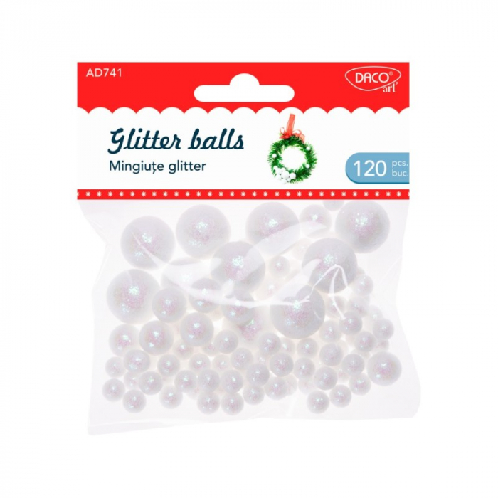 Accesorii craft - AD741 Mingiuțe glitter DACO [1]