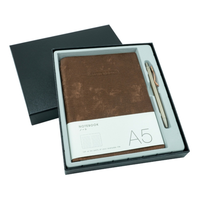 Agenda A5 nedatata + pix 100 pagini, cutie cadou neagra [1]