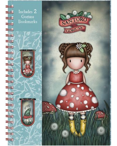 Agendă cu 2 semne de carte Santoro Gorjuss In The Forest - Little Mushroom [1]