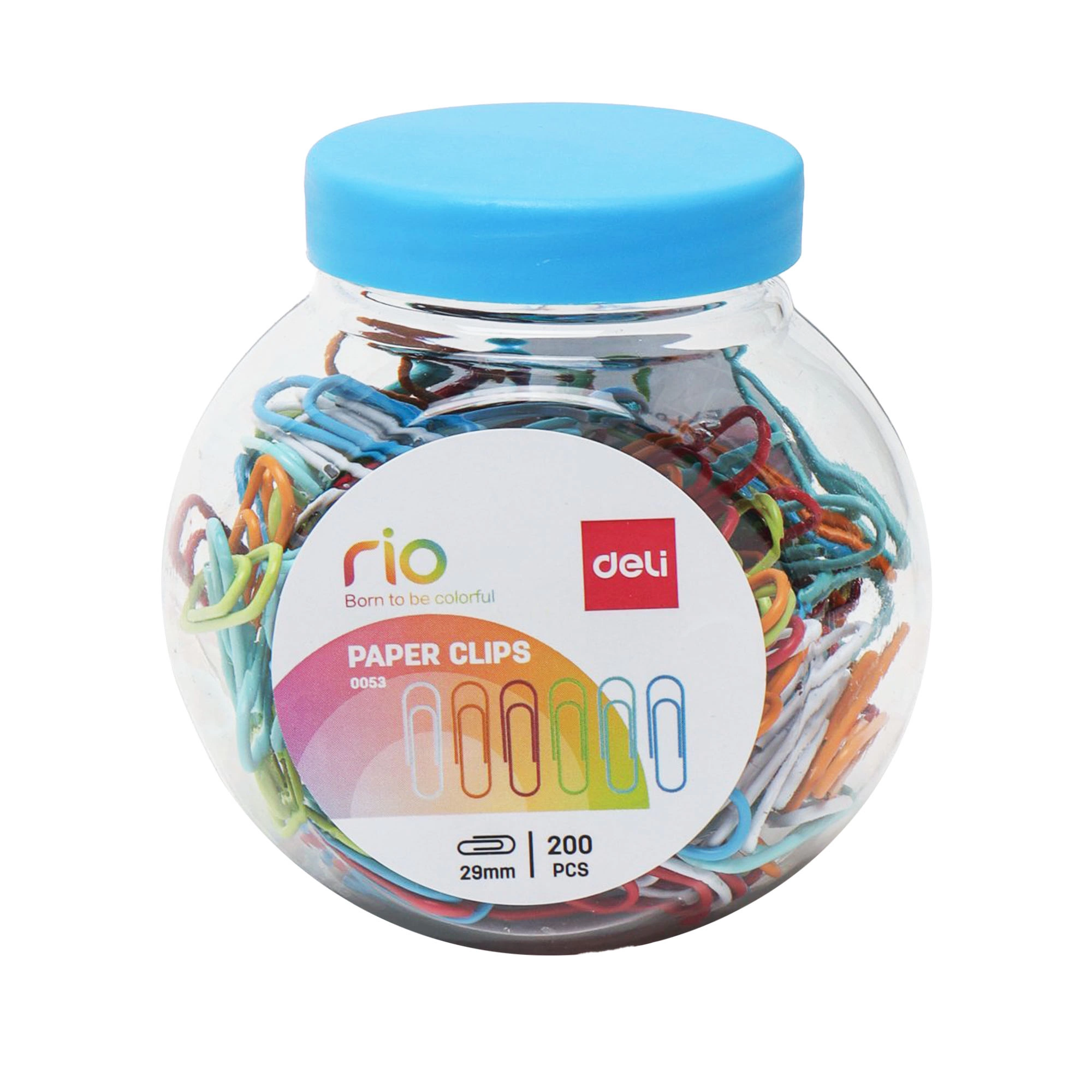 Agrafe birou colorate, 29 mm, 200 buc/set, DELI [2]