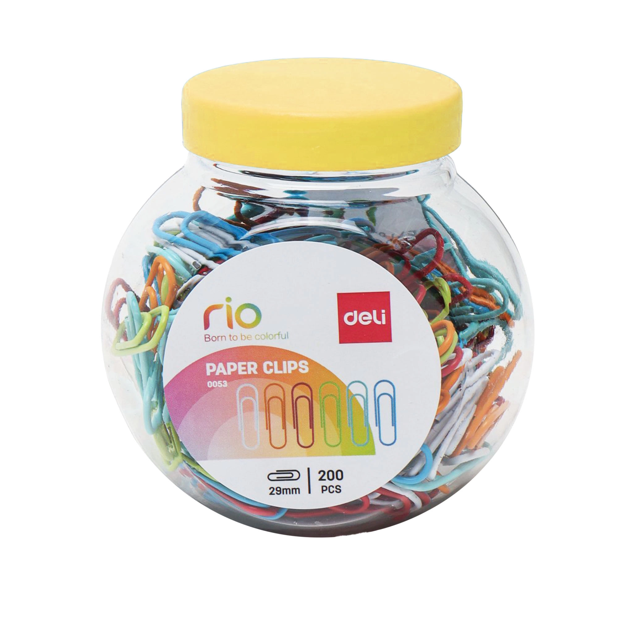 Agrafe birou colorate, 29 mm, 200 buc/set, DELI [1]