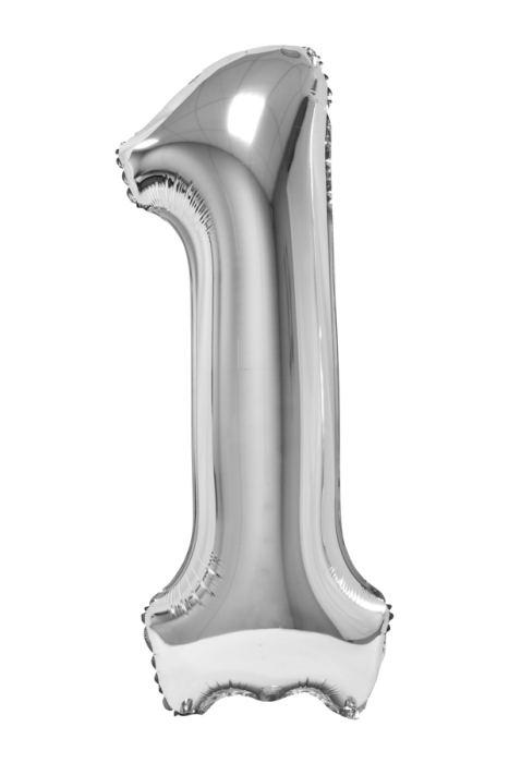 Balon folie Cifra 85 cm Argintiu DACO [2]