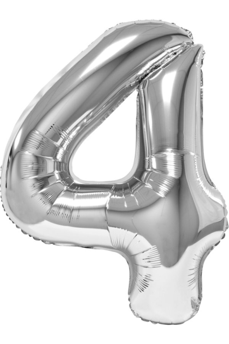 Balon folie Cifra 85 cm Argintiu DACO [5]
