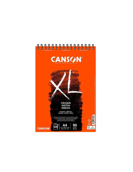 Bloc Canson xl schite A4, 120 file, 90g, spira pe latura mica [1]