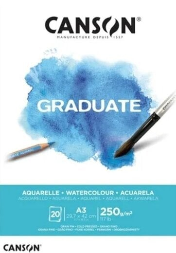 Bloc de schite Canson Graduate Aquarelle A3 250 g [1]