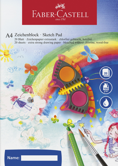 BLOC DESEN A4 20 FILE 100G/MP FABER-CASTELL [1]