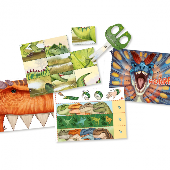 Carte de decupat Snip Snap Book Dino World [4]