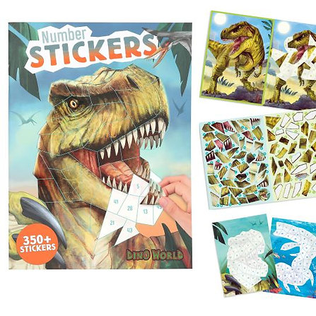 Carte Numere cu Stickere Dino World [4]