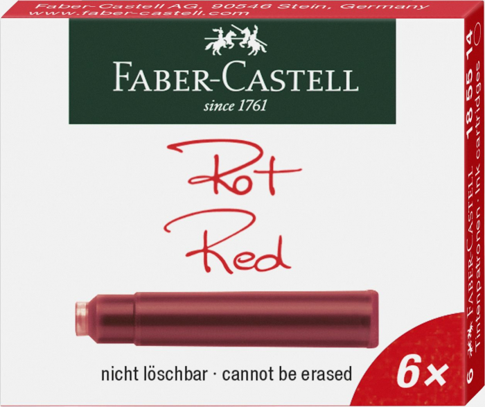 CARTUSE CERNEALA MICI ROSII 6 BUC/CUTIE FABER-CASTELL [1]