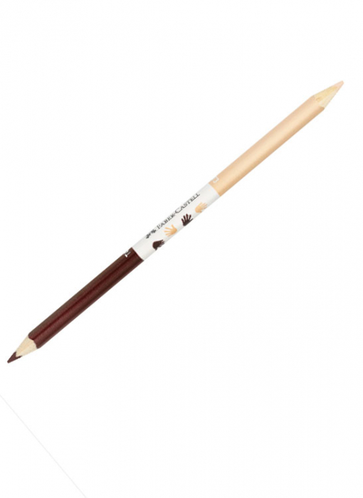 CREIOANE COLORATE 12+3 CR. BICOLORE PIELE CHILDREN OF THE WORLD FABER-CASTELL [2]