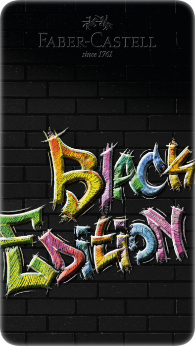 CREIOANE COLORATE 12 CULORI BLACK EDITION CUTIE METAL FABER-CASTELL [3]