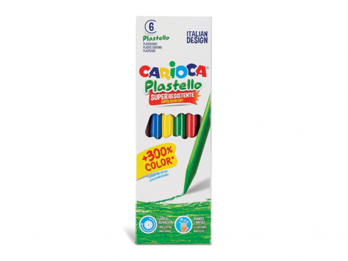 Creioane plastifiate Carioca Plastello 6/set [1]