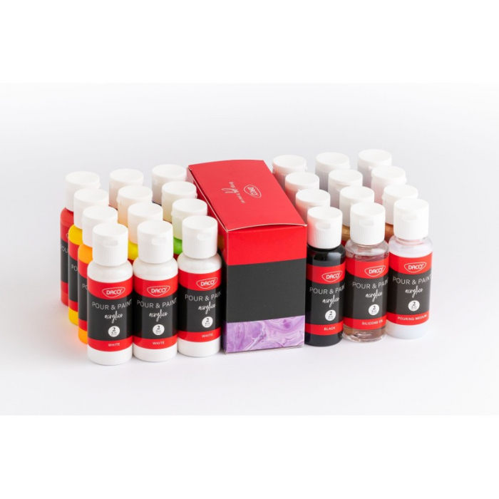 Culori acril 20 culori 60 ml Pouring DACO [4]