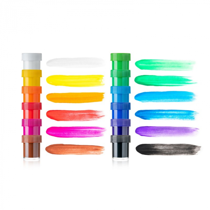 Culori guașă 12 culori 20 ml Brilia DACO [2]