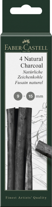 CUTIE 4 BUCATI CARBUNE NATURAL PITT MONOCHROME 9-15 MM FABER-CASTELL [1]
