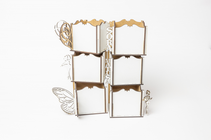 Cutiuta martisor mdf alb balerina [1]