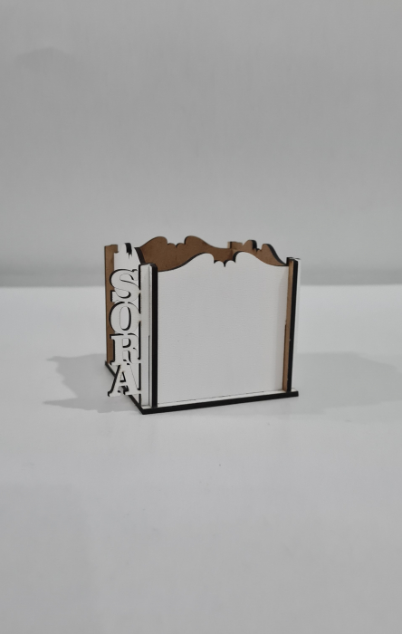 Cutiuta martisor mdf alb sora [3]