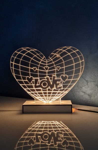 Lampa veghe 3d inima [2]