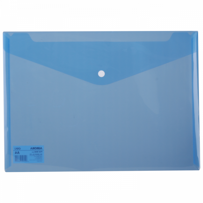 MAPA PLASTIC CU BUTON A4 ALBASTRA DELI [1]