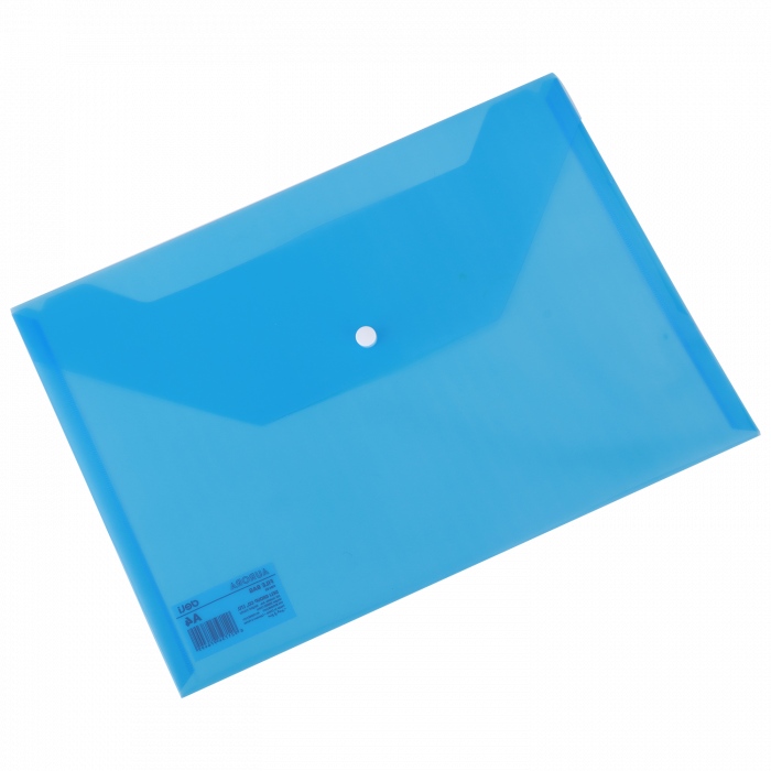MAPA PLASTIC CU BUTON A4 ALBASTRA DELI [2]