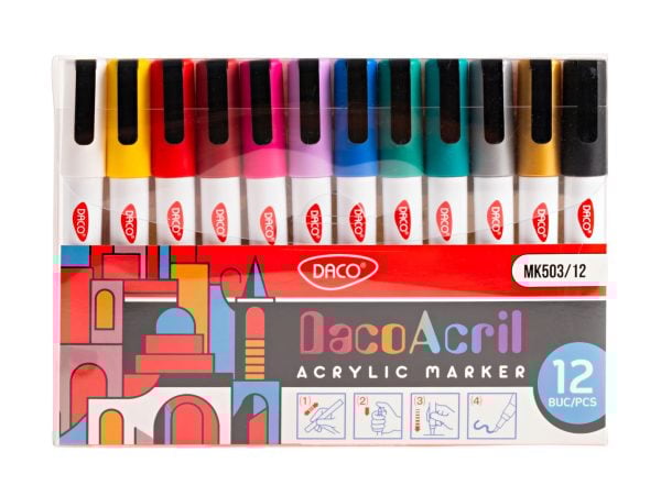 Marker acrilic set 12 DACO MK503/12 [1]