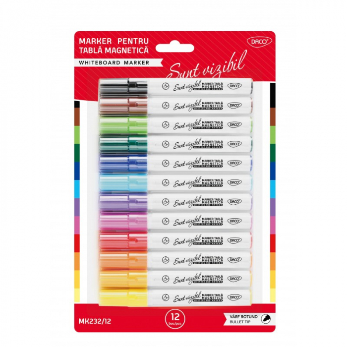 Marker tablă magnetică set 12 DACO MK232/12 [1]