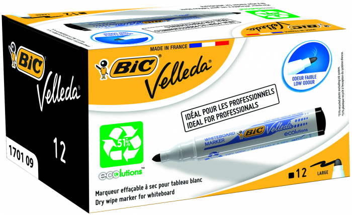 MARKER WHITEBOARD NEGRU VELLEDA 1701 BIC [2]