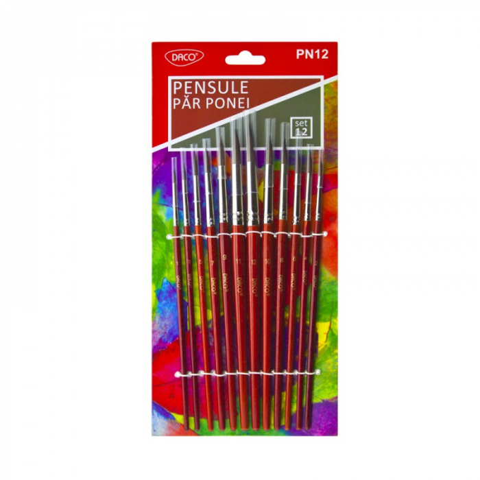Pensule păr ponei Set 12 DACO [1]