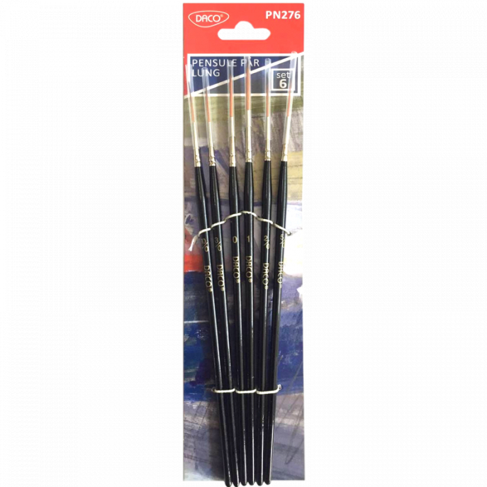 Pensule păr sintetic PN276 vârf lung Set 6 DACO [1]