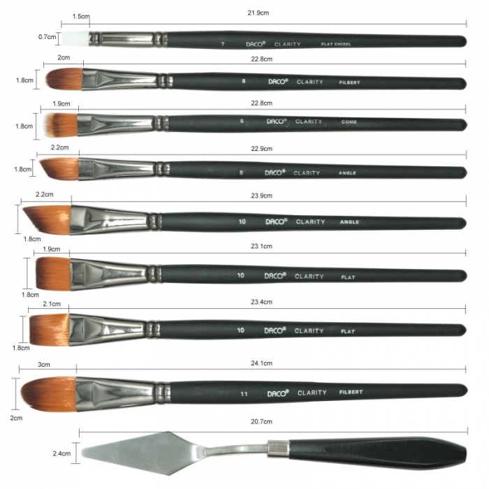 Pensule Set 15+1 Clarity DACO [3]