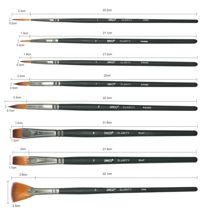 Pensule Set 15+1 Clarity DACO [2]