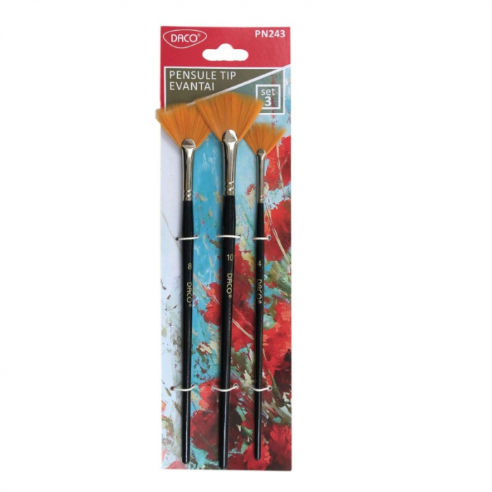 Pensule tip evantai PN243 Set 3 DACO [1]
