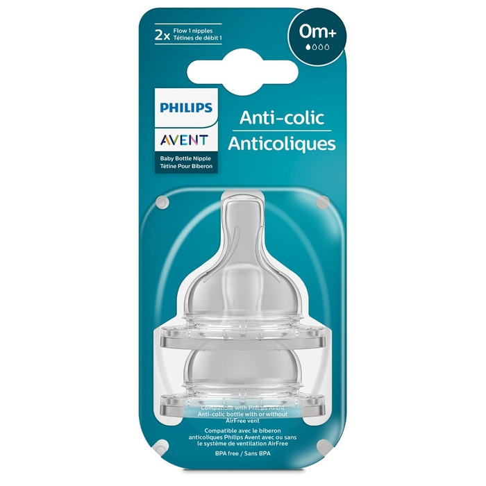 PHILIPS SCY761/02 Avent, tetina, Classic, 0 luni+, debit nou nascut, 2 buc [2]