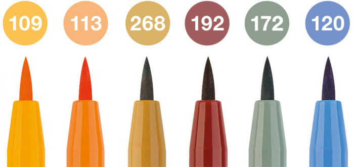 PITT ARTIST PEN SET 6 BUC CULORI TOAMNA 2022 FABER-CASTELL [2]