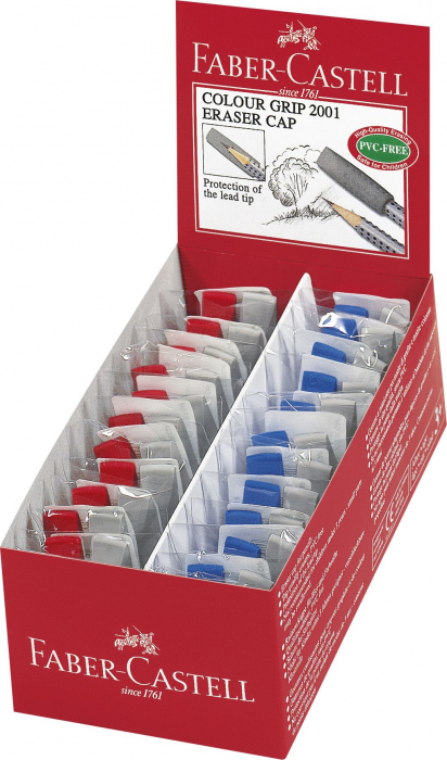 RADIERA CAPAC GRIP 2001 ROSIE/ALBASTRA 2/SET FABER-CASTELL [2]