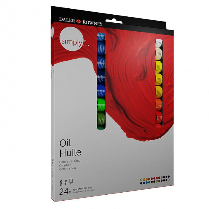 Set 24x12ml culori ulei Simply Daler Rowney [2]